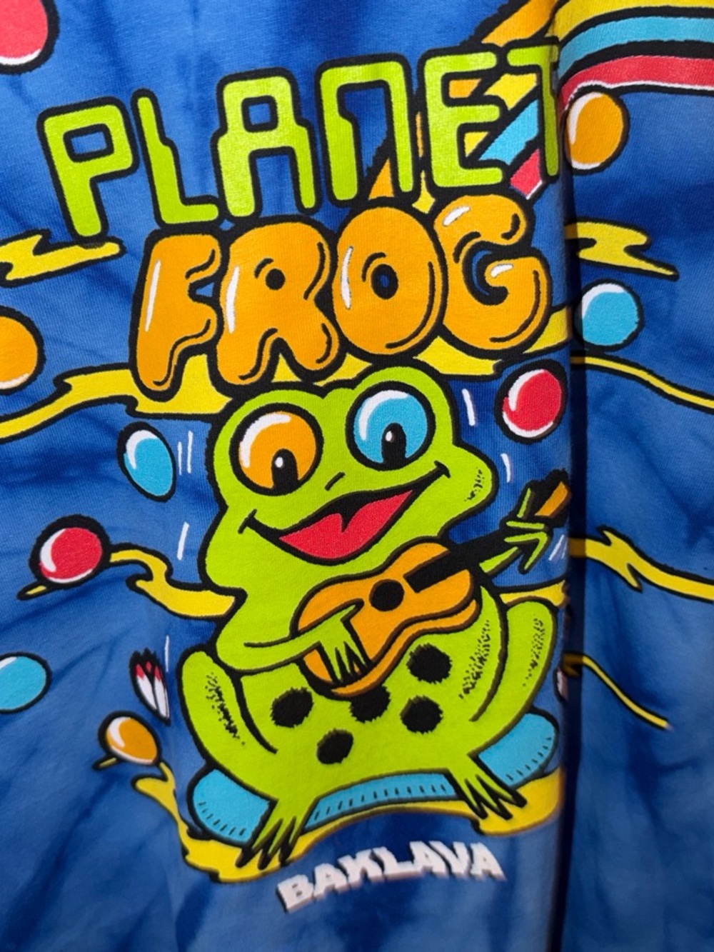 Action Bronson Planet Frog Graphic Tie-Dye Blue Tee - Picture 4 of 4